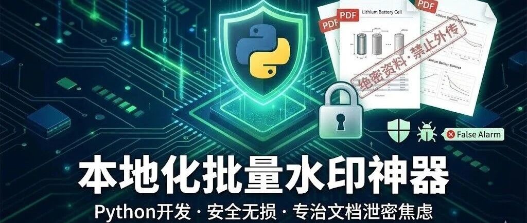 锂电工程师必备的“批量加水印”工具（送exe+Python源码）